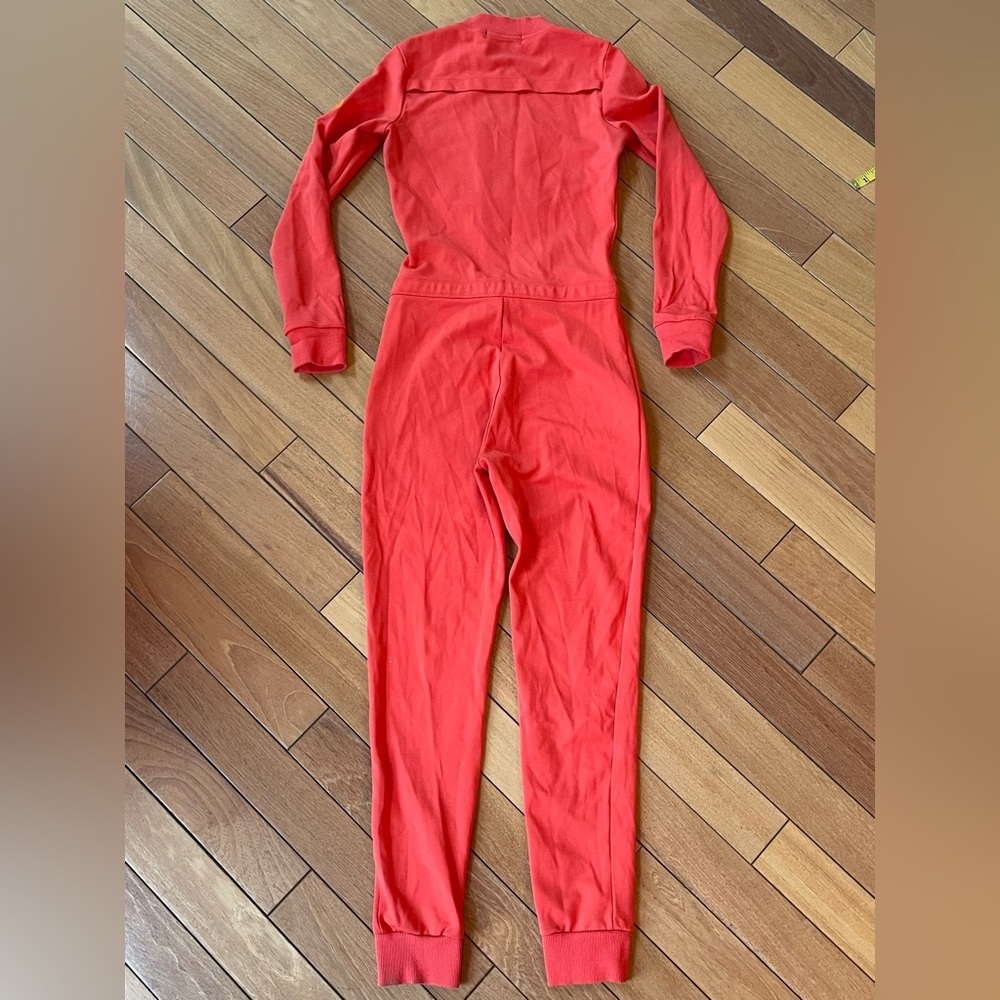 Lovello Elizabeth Coral Zip Front Jumpsuit Jogger Stretch One Piece Small - Picture 10 of 15